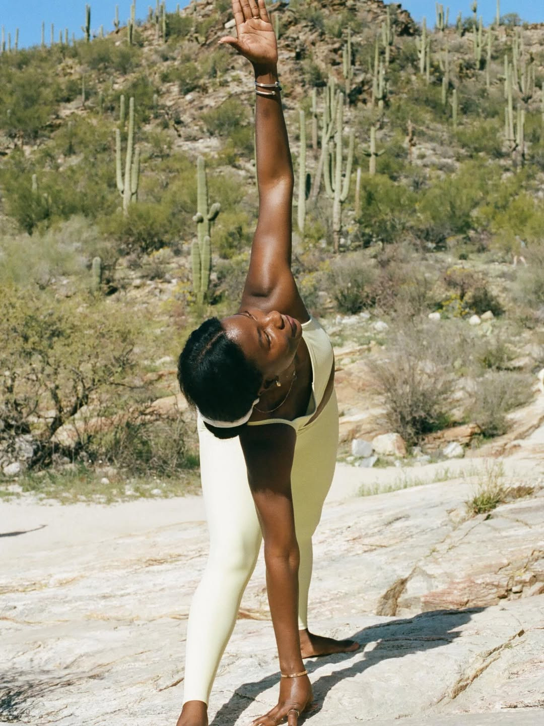 Yoga in the middle of the desert? Yes please!! It felt amazing to connect to my body and the earth.

Wearing @Spiritual Gangster 
 


#LTKootd #LTKfitnessgoals #LTKActive