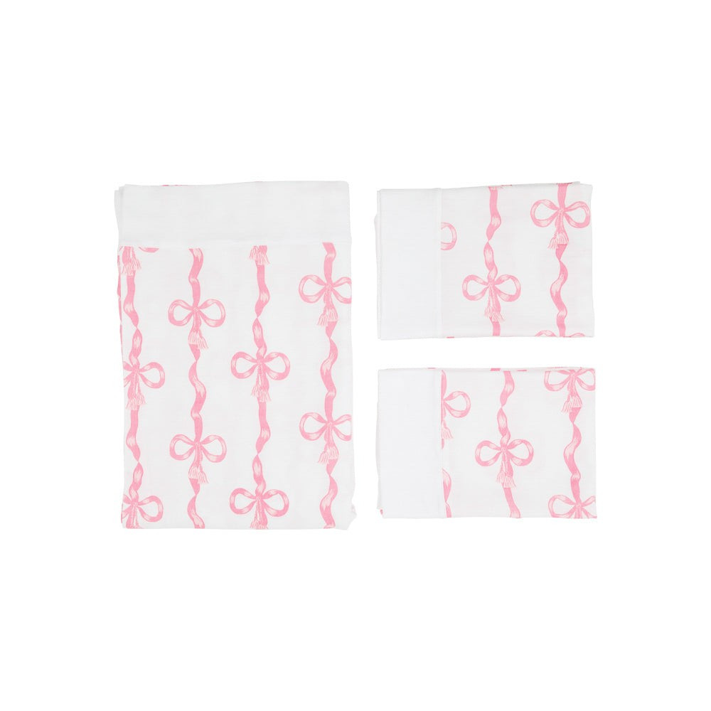 Sleep Tight Sheet Set - Tassel & Trim with Worth Avenue White | The Beaufort Bonnet Company