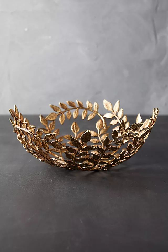 Gilded Leaf Decorative Bowl | Anthropologie (US)