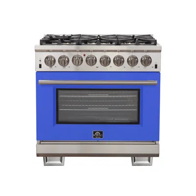Capriasca 36" 5.32 cu. ft. Freestanding Duel Fuel Range | Wayfair North America