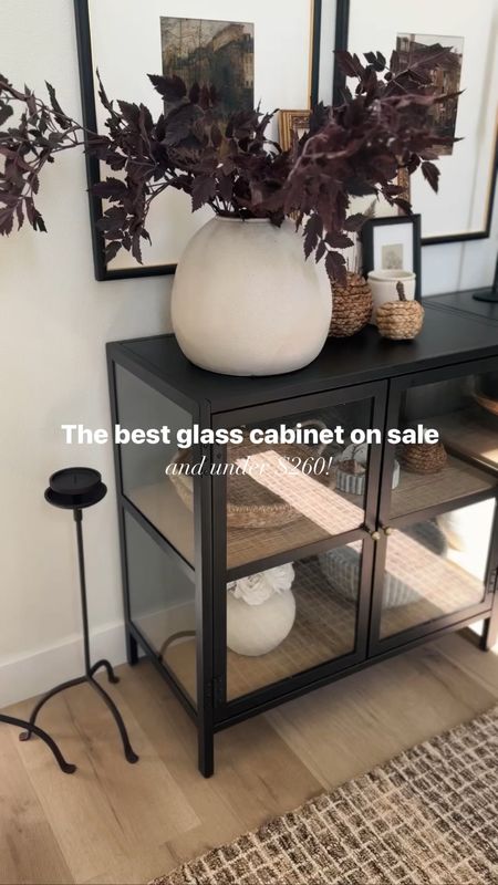 My glass cabinets are ON SALE (for a limited time). Make sure you clip the Target Circle coupon to save!

I paired 2 cabinets in our entryway to make a larger console and I love how much more open it feels with the glass. 

I also love that you can easily switch the decor up inside to display fall, Christmas, spring, etc. 

Pair under a tv, behind a sofa, or on your entryway (as seen here), so many versatile uses!

#entryway #entrywayrug #foyer #frontdoor #ihavethisthingwithrugs #homestyling #cozyhomeshots #cottagestylehome

#LTKstyletip #LTKhome #LTKsalealert
