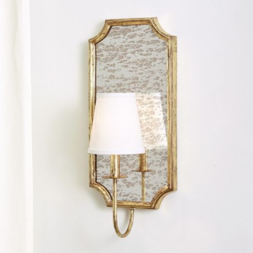 Cora Mirror Decorative Wall Sconce with Shade | Ballard Designs, Inc.