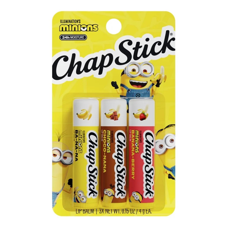 ChapStick Minions Lip Balm Set - Assorted Flavors, Kids Lip Balm, 3-Pack, 0.15 oz Each | Walmart (US)