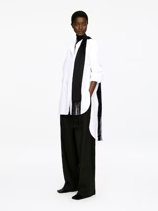 Silk Fringe Scarf – Black – Women – ARKET GB | Arket UK