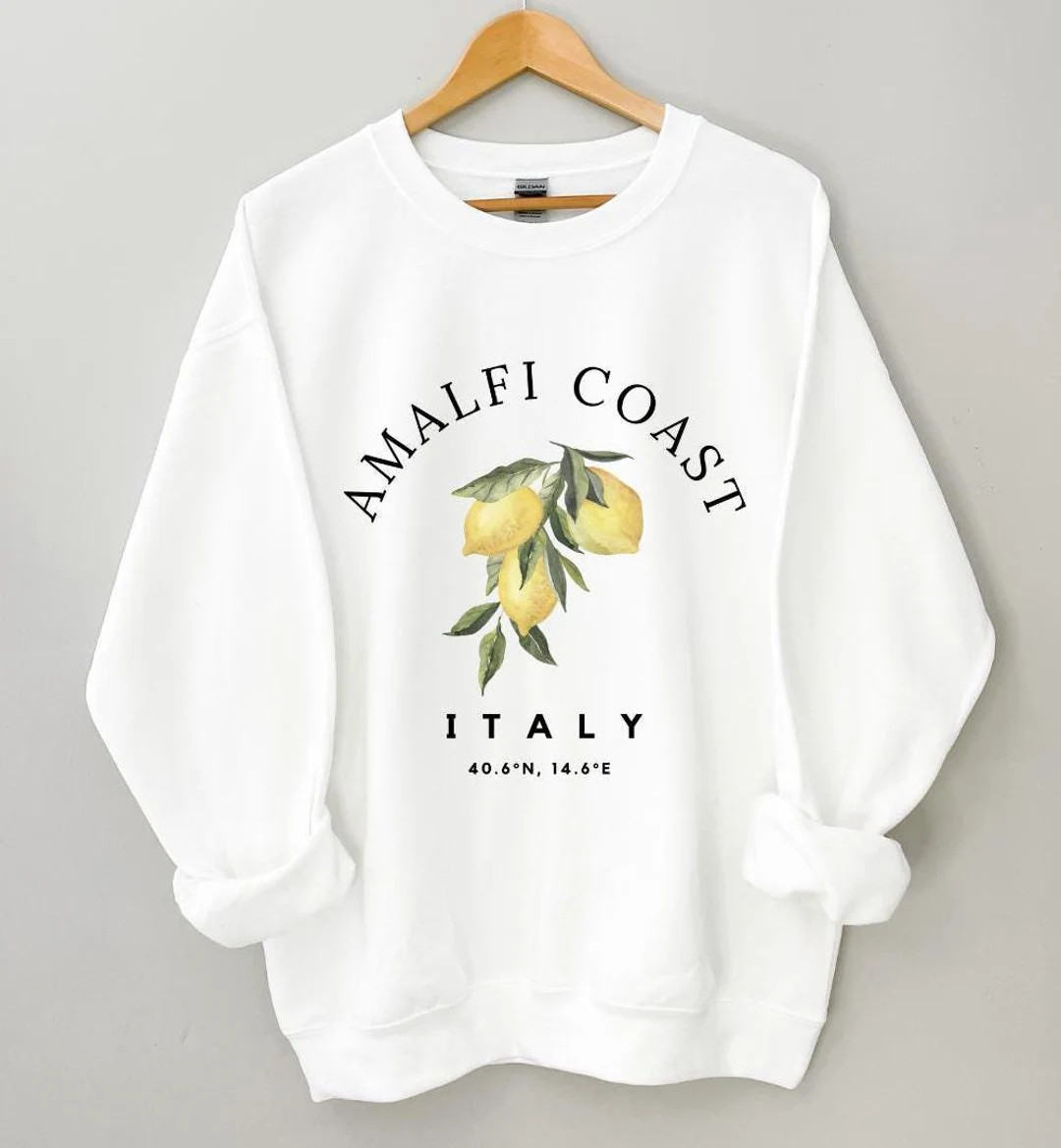 Amalfi Coast Sweatshirt, Amalfi Coast Crewneck, Amalfi Coast Shirt, Amalfi Coast Italy, Amalfi Co... | Etsy (US)