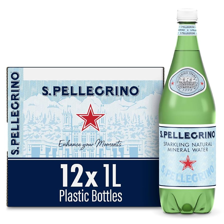 S.Pellegrino Sparkling Natural Mineral Water, 33.8 fl oz. Plastic Bottles (Pack of 12) | Amazon (US)