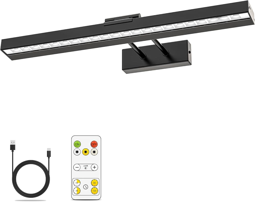 ANTOTEN Battery Opertaed Picture Light with Remote, 3 Color Modes Art Light for Paintings, 4000mA... | Amazon (US)