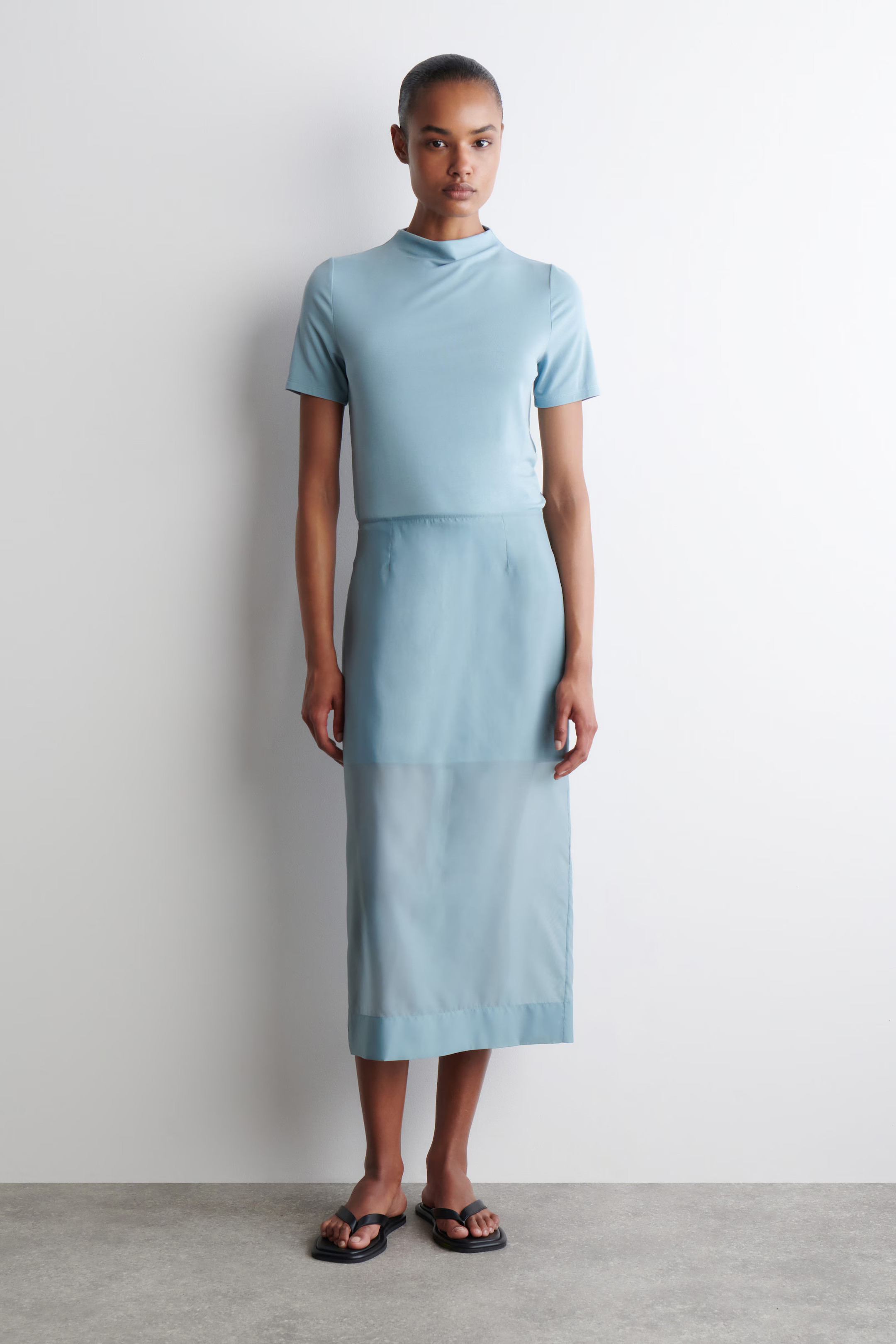 SHEER COLUMN SKIRT - BLUE | COS | COS (EU)