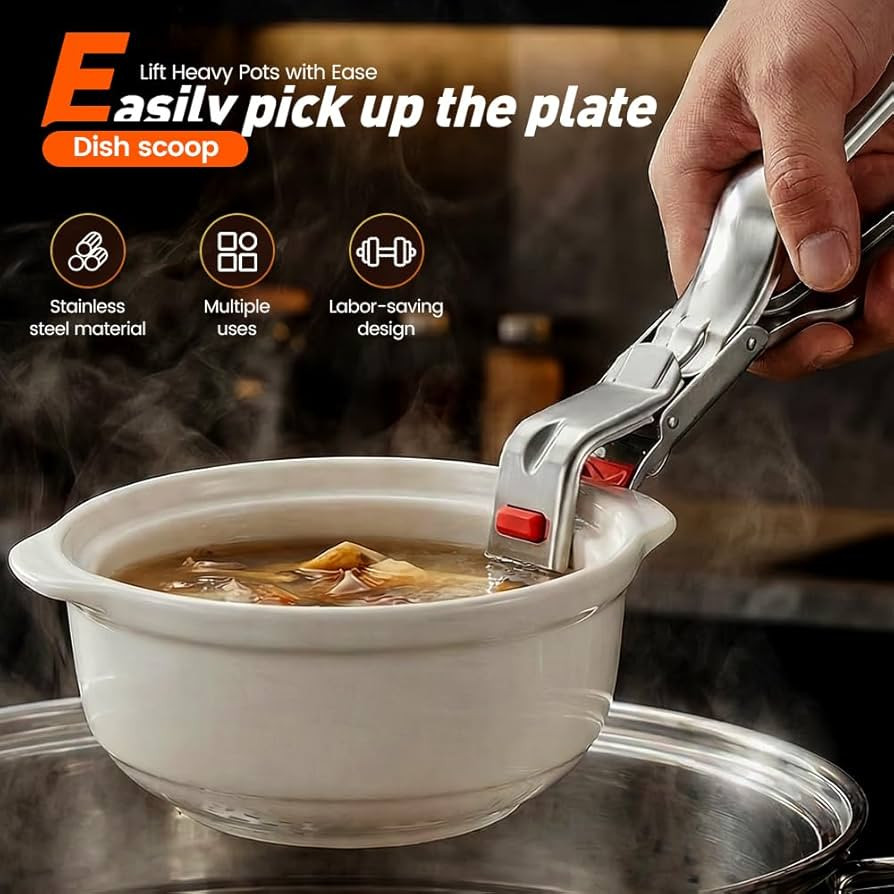 Multi-Purpose Hot Plate Grippers Set, Anti-Scald Bowl & Dish Holder Clips, Non-Slip Kitchen Gripp... | Amazon (US)