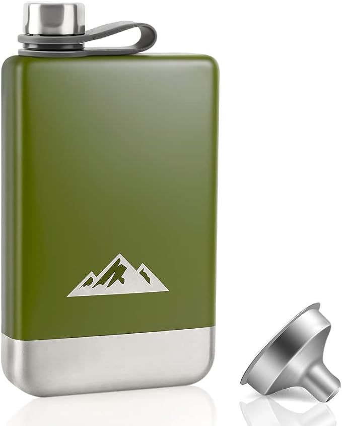 KWANITHINK Flasks for Liquor Outdoor, Stainless Steel Hip Flask for Men with Funnel, Whiskey Flas... | Amazon (CA)