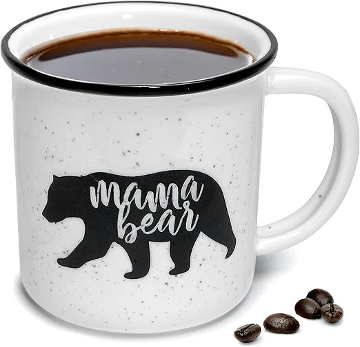 Mama Bear Mug Women 11 Oz, Mom Coffee Cup Mother's Day Gift, Ceramic Mug | Amazon (US)