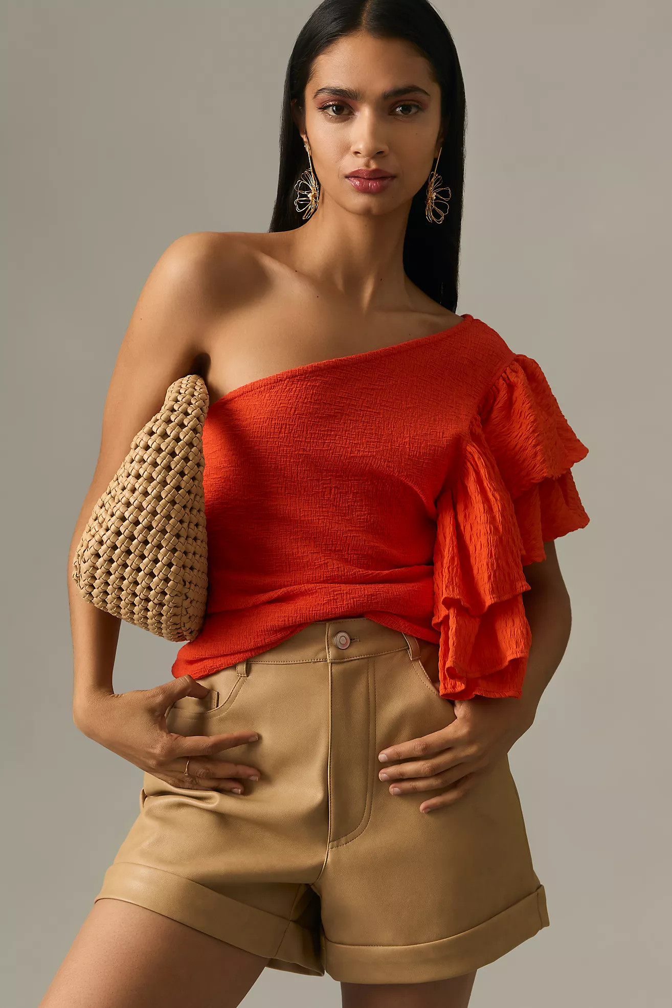 By Anthropologie Ruffled One-Shoulder Top | Anthropologie (US)