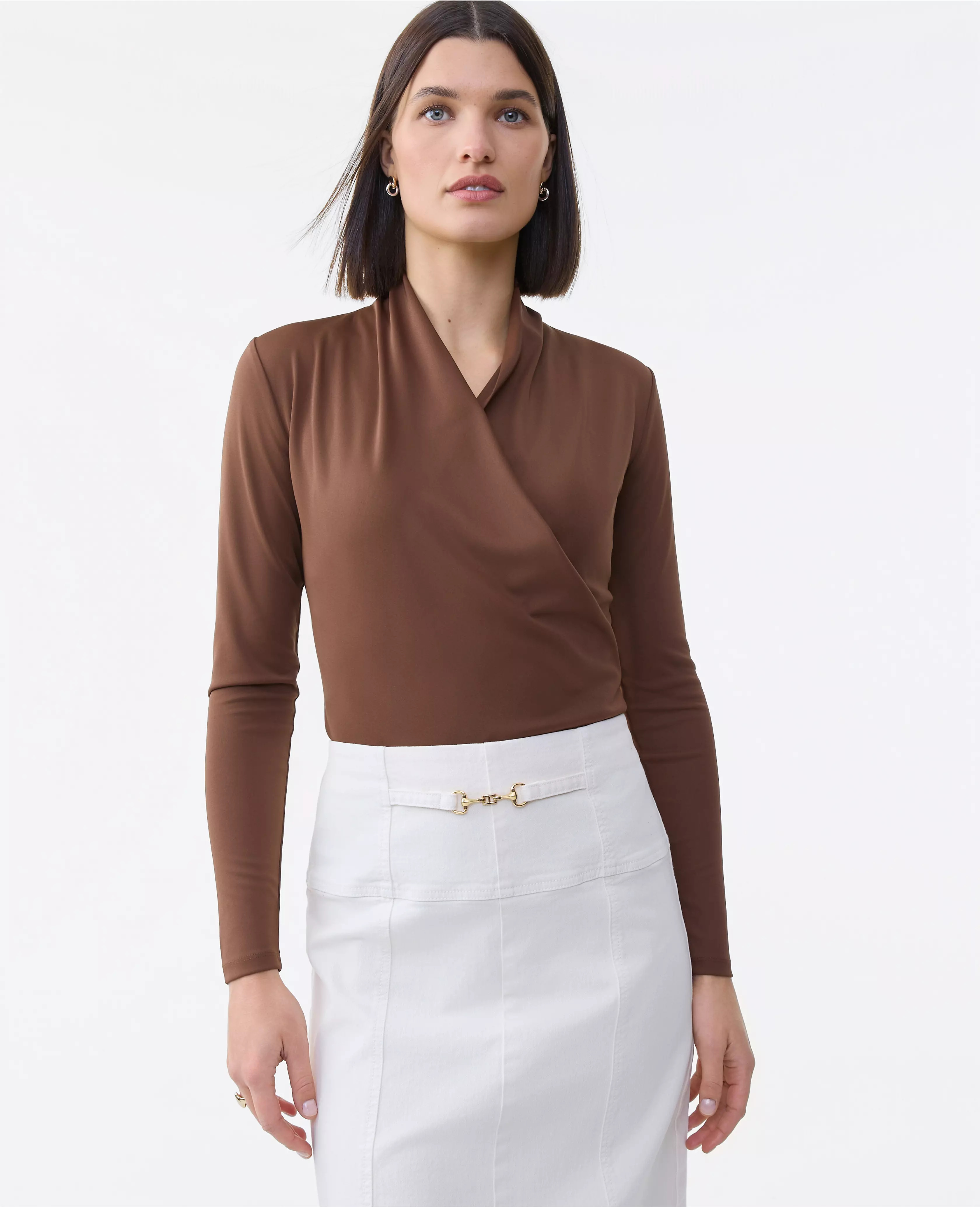 Draped Wrap Blouse | Ann Taylor