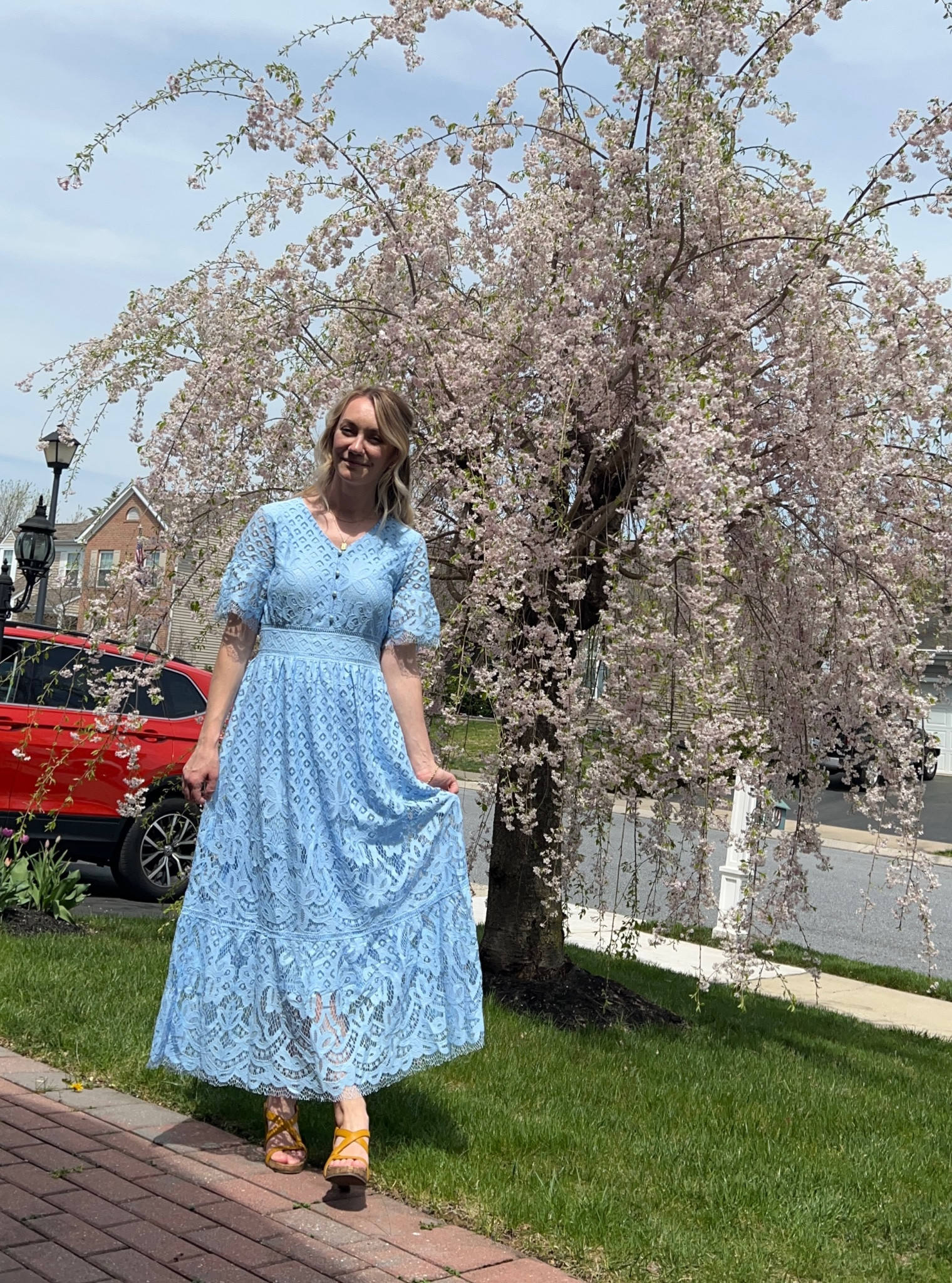 The prettiest Easter dress under $50 🌸🌿 Shop this gorgeous lace midi dress on my LTK 🤍 

#LTKSeasonal #LTKfindsunder50 #LTKwedding