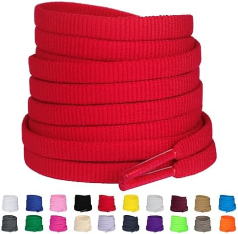 Olukssck 2 Pairs Flat Shoe Laces for Sneakers, 1/4" Shoelaces for Athletic/Running Shoes Shoe Str... | Amazon (US)