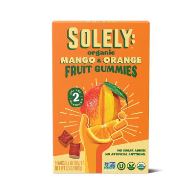 Solely Organic Mango & Orange Whole Fruit Gummies - 3.5oz/5ct | Target