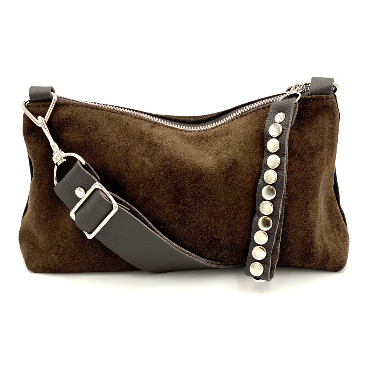 Nancy Crossbody Bag In Chocolate Suede | Wolf & Badger