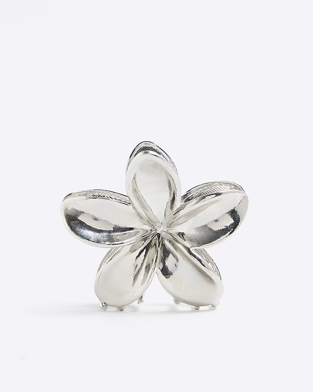 Silver Floral Claw Hair Clip | River Island UK & IE