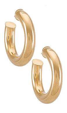 joolz by Martha Calvo Tubular Hoops Earrings in Gold from Revolve.com | Revolve Clothing (Global)