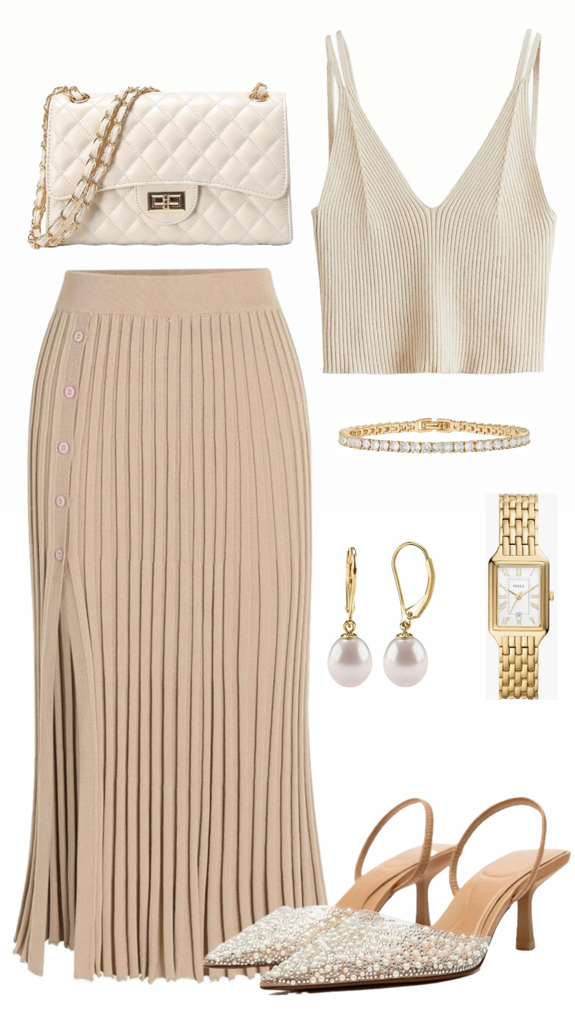Cute beige and gold affordable outfit from amazon  

#LTKItBag #LTKOver40 #LTKStyleTip