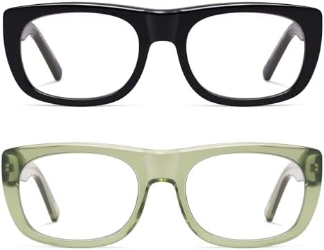 AMOMOMA Square Reading Glasses for Women Trendy Readers Blue Light Blocking Spring Hinge Stylish ... | Amazon (US)