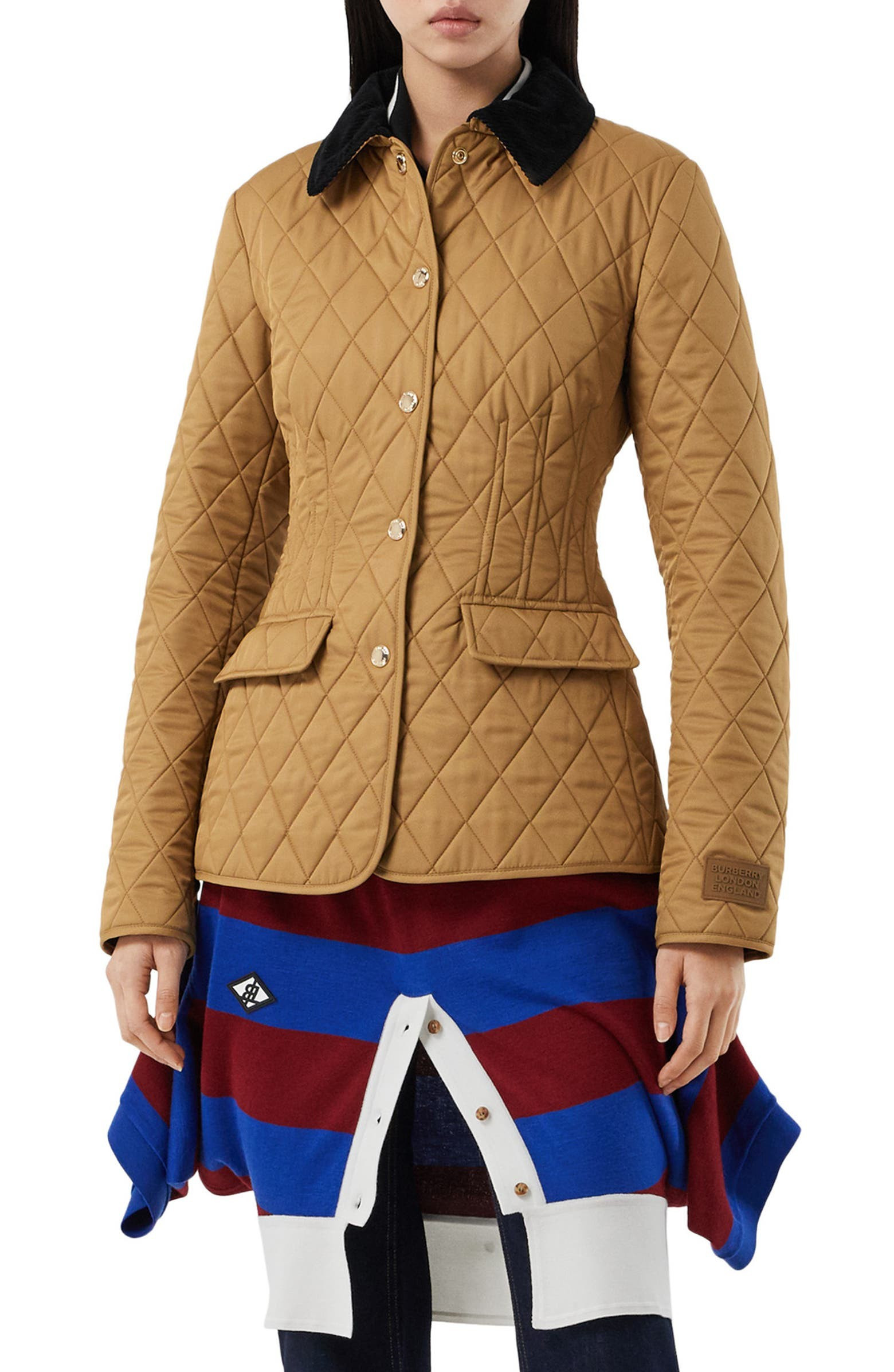 Fitted Diamond Quilted Barn Jacket | Nordstrom
