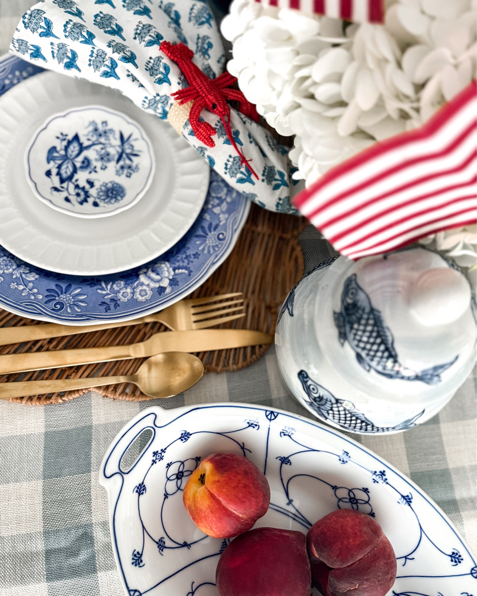 Shop these pretty place setting decor pieces for a perfect coastal grandmillennial dining room for the patriotic summer!

#LTKSeasonal #LTKSaleAlert #LTKHome