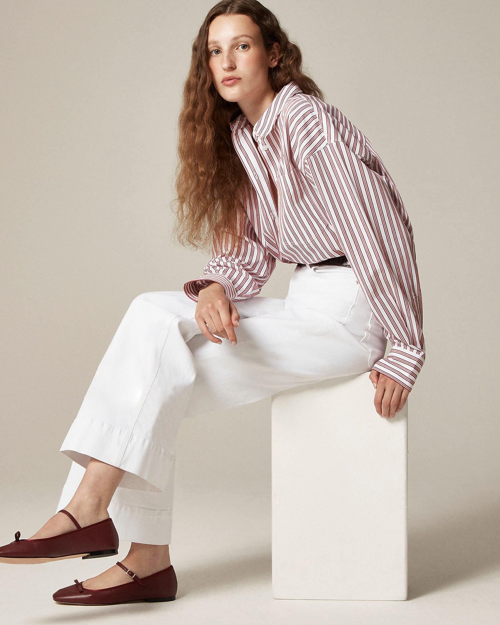 Quinn Mary Jane ballet flats in leather | J. Crew US