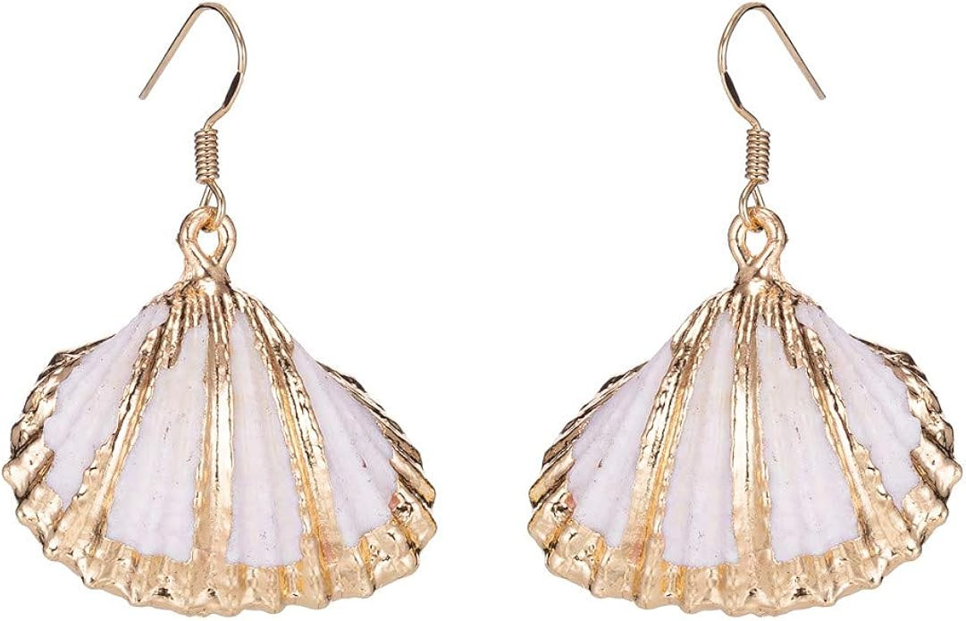 lureme Beach Jewelry Casual Seashell Conch Drop Dangle Earrings for Women and Girls (er006199) | Amazon (US)