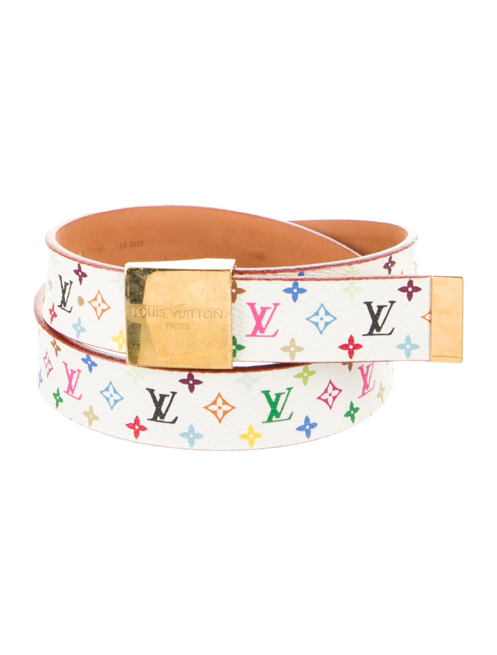 Ceinture Multicolore Monogram Pattern Belt | The RealReal