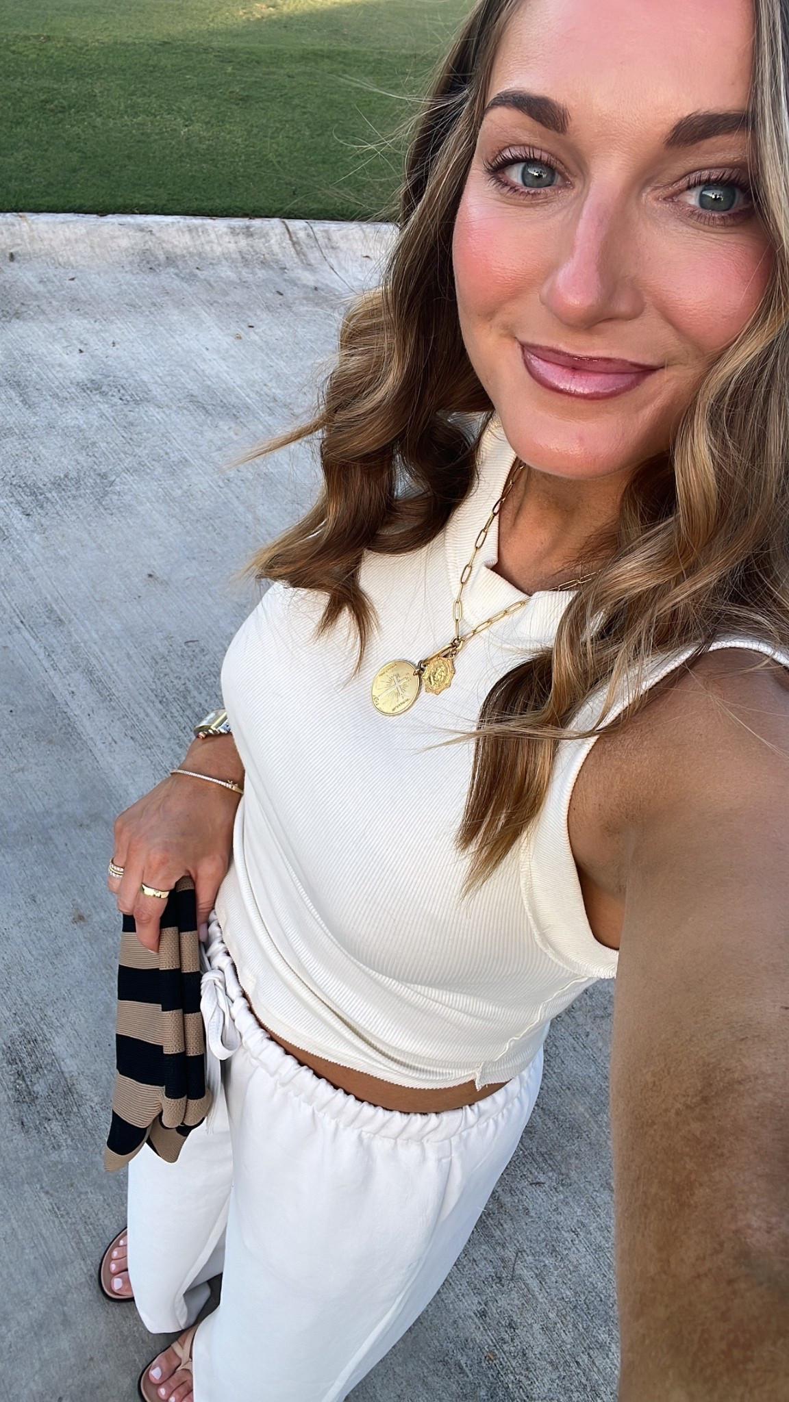 Size small tank and medium long pants. Amazon sandals and bag are my favorite summer simple accessories! 

#LTKFindsUnder50 #LTKSeasonal #LTKActive