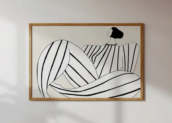 Abstract People Art Mid Century Art Modern Abstract Art - Etsy | Etsy (US)