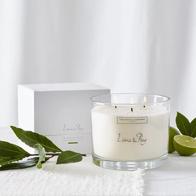 Lime & Bay Large Candle | The White Company UK & ROW