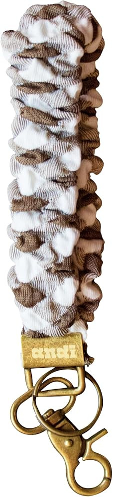 ANDI Wristlet Keychain for Women, Scrunchie Bracelet Key Ring With Clip Closure, Stretchy Wrist L... | Amazon (US)