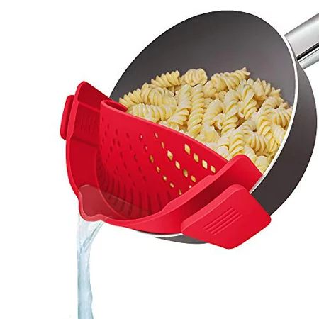YEVIOR Clip on Strainer for Pots Pan Pasta Strainer, Silicone Food Strainer Hands-Free Pan Strainer, | Walmart (US)