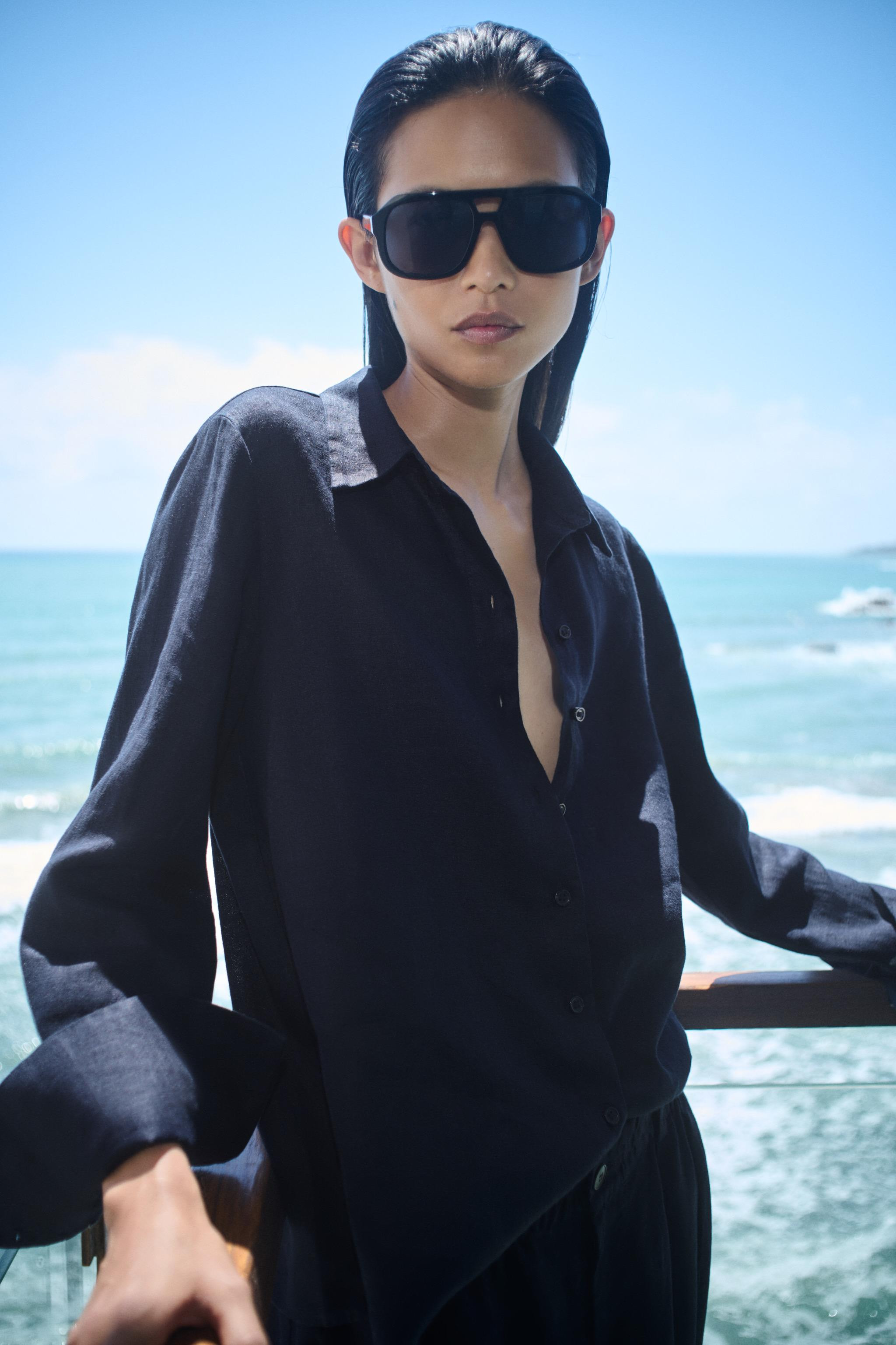 ZW COLLECTION 100% LINEN SHIRT | Zara UK