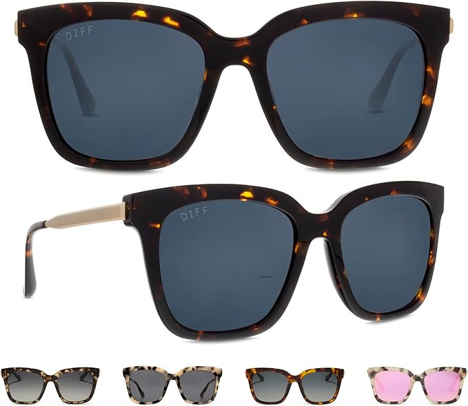 DIFF Bella Square Sunglasses for Women | Designer Frames | 100% UV Protection       
        
   ... | Amazon (US)