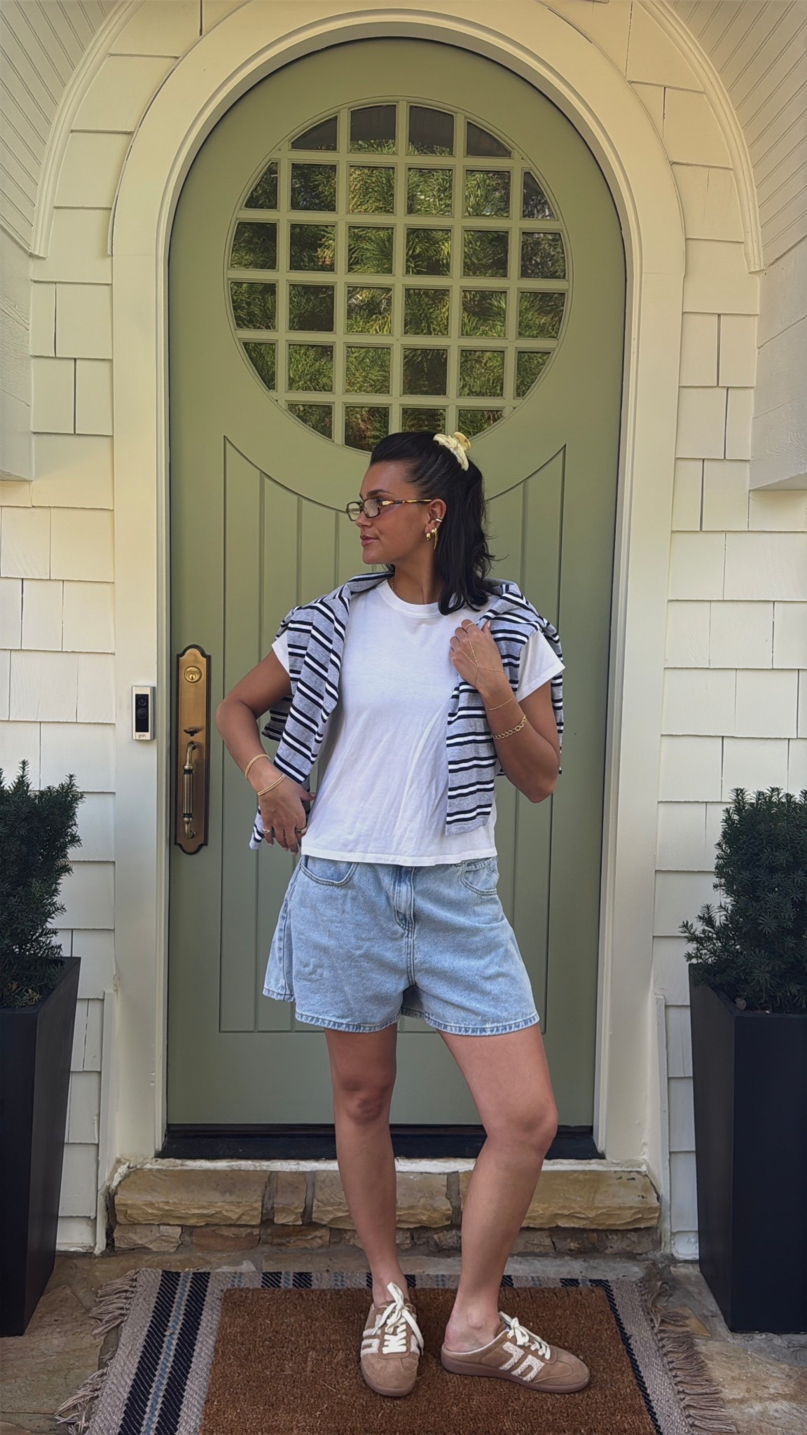 Shorts are white fox! 