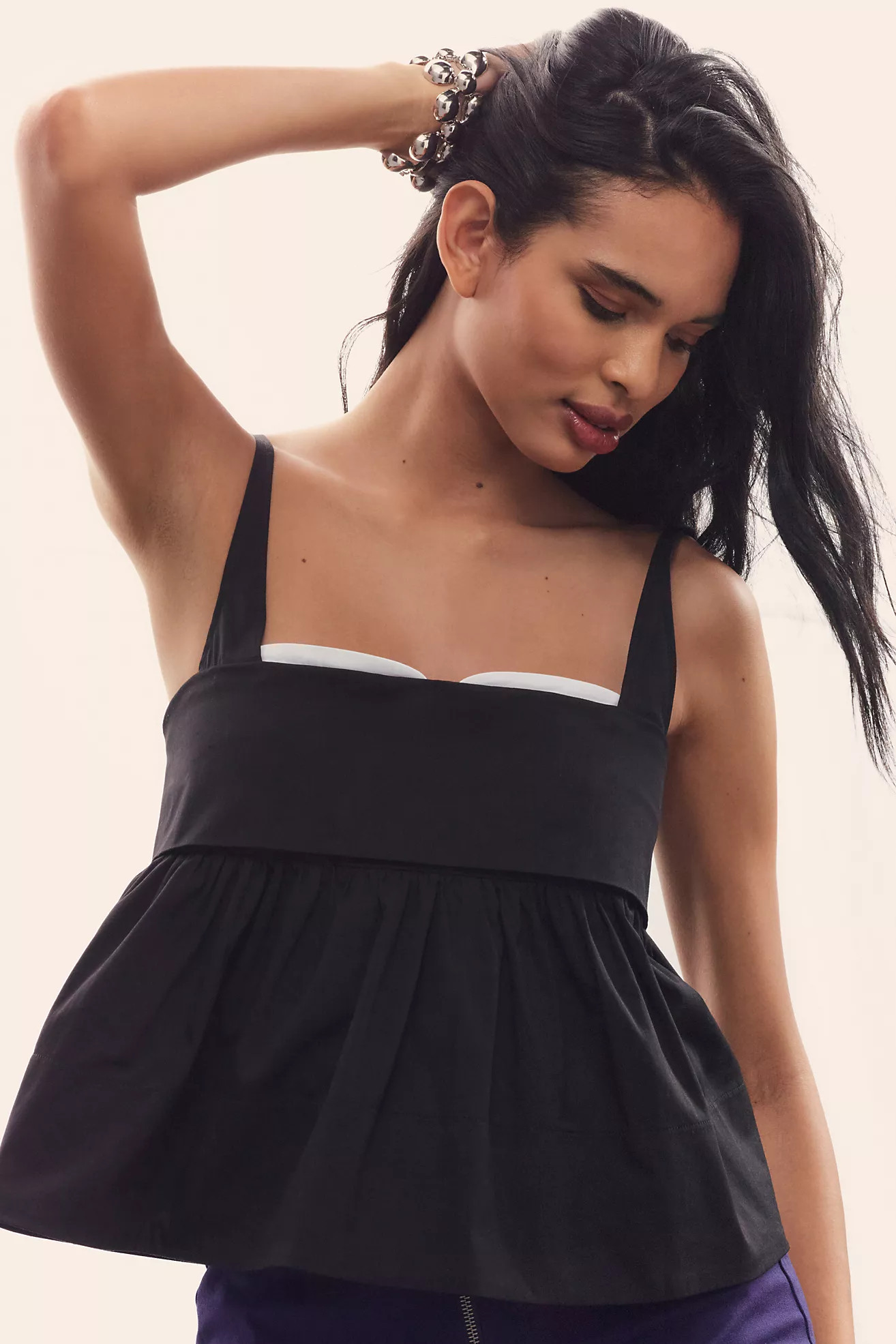 Maeve Peekaboo Peplum Top | Anthropologie (US)