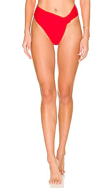LOVEWAVE The Alexi High Waist Bottom in Red from Revolve.com | Revolve Clothing (Global)
