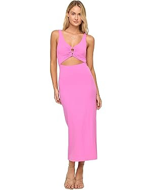 L*Space Camille Dress for Women, Fitted Ribbed Maxi, Ankle Length, Sleeveless Scoop Neck, Side Sl... | Amazon (US)