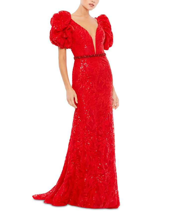 MAC DUGGAL Plunge V-Neck Gown & Reviews - Dresses - Women - Macy's | Macys (US)