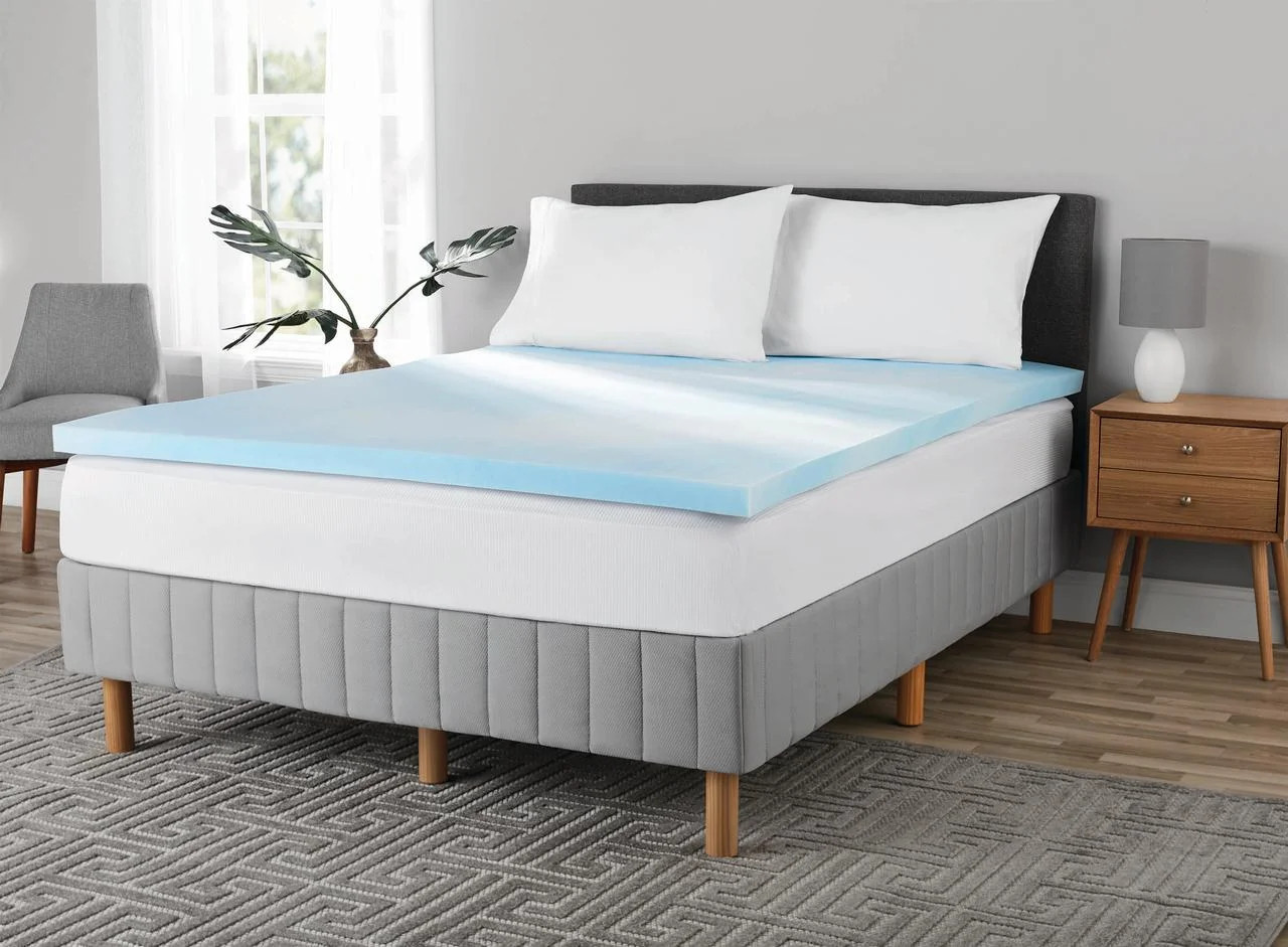 Mainstays 2" Blue Swirl Memory Foam Mattress Topper, Queen - Walmart.com | Walmart (US)