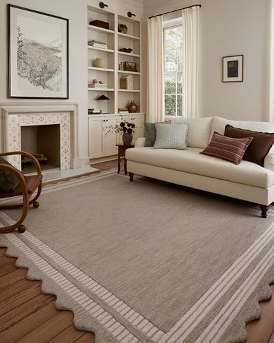 Loloi Chris Loves Julia Scottie Collection SCO-01 Fog/Ivory 2'-6" x 7'-6", .87" Pile Height, Runner Rug | Amazon (US)
