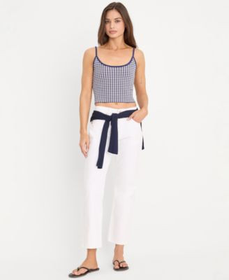 Good American Women's Gingham Camisole Sweater, Created for Macy's - Macy's | Macy's