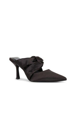 Jeffrey Campbell Tied Up Mule in Black Satin from Revolve.com | Revolve Clothing (Global)