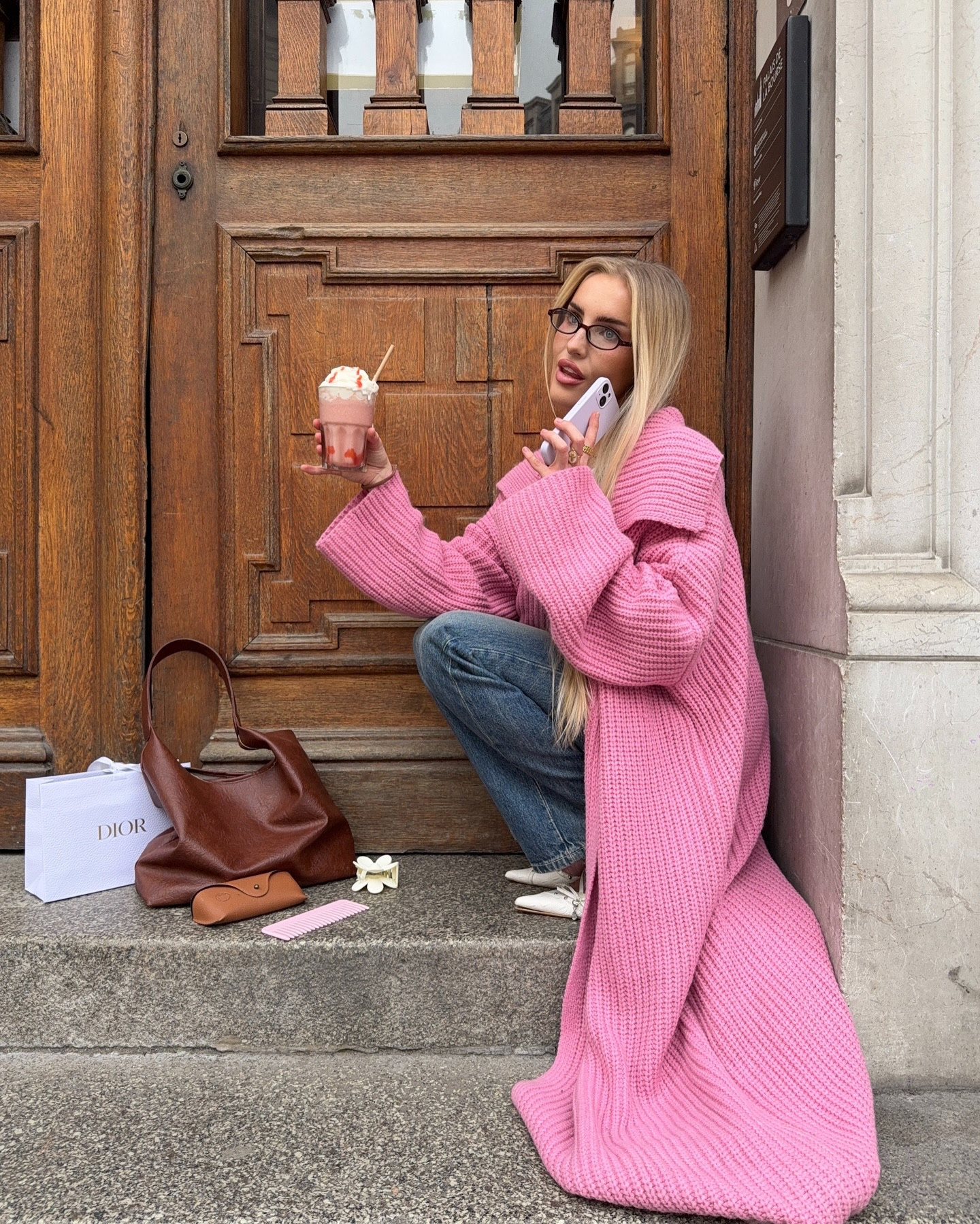 My favorite pink cardigan for spring🩷🌸