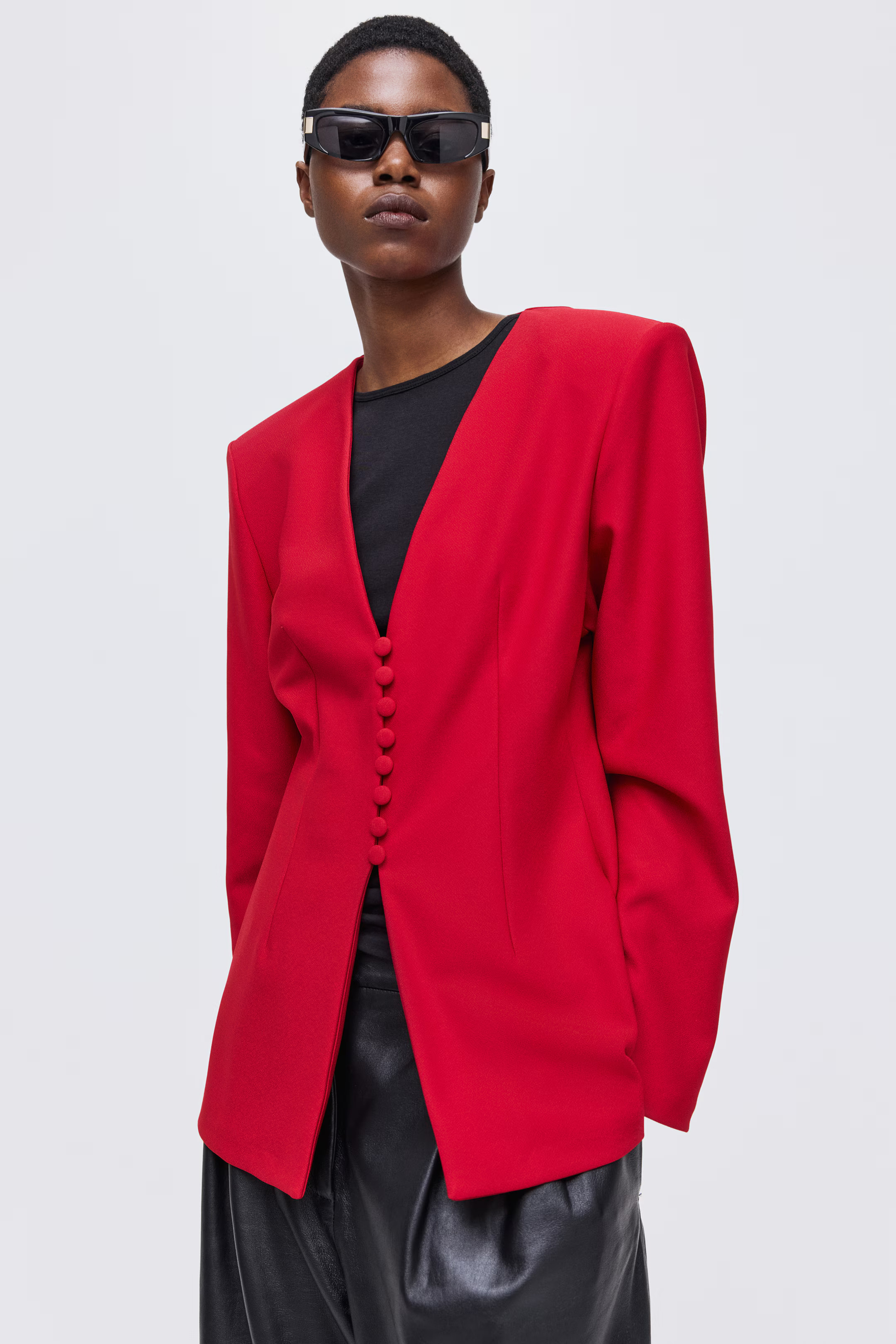 Collarless Hourglass Blazer | H&M (US + CA)