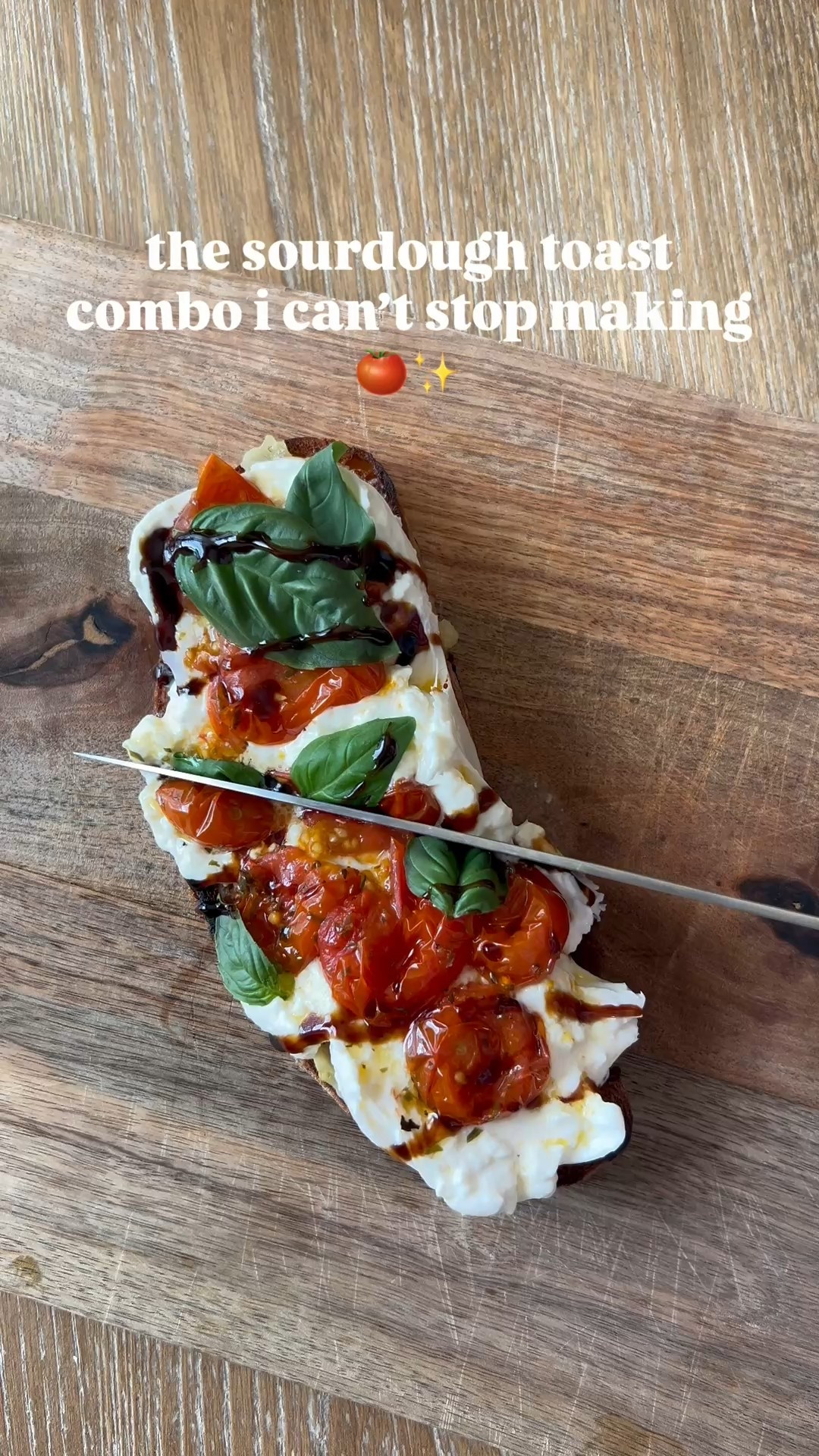 the sourdough toast combo i can't stop making lately
toasted sourdough + burrata + slow roasted tomatoes w/ garlic & italian herbs + fresh basil + balsamic drizzle.
olive oil: @getgraza - GABPOL for saving some $$ 

save this for your next cozy lunch


#LTKdayinmylife #LTKstorytime #LTKfoodie