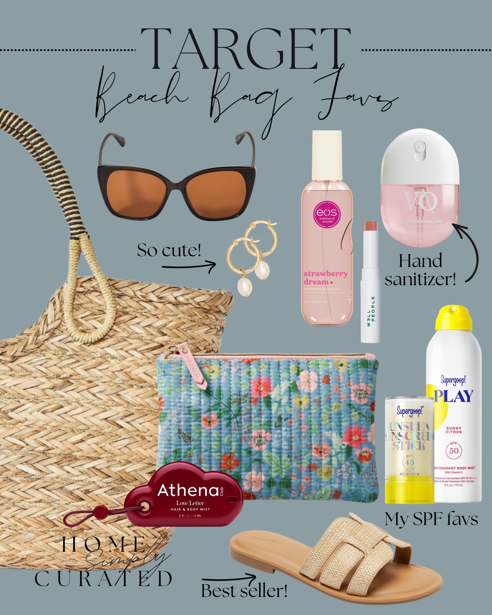 Summertime beach bag favorites at Target! Perfect for a weekend at the beach or Summer vacation! ☀️ 

SPF favorites, beach bag, summer slides

#LTKSeasonal #LTKActive #LTKTravel